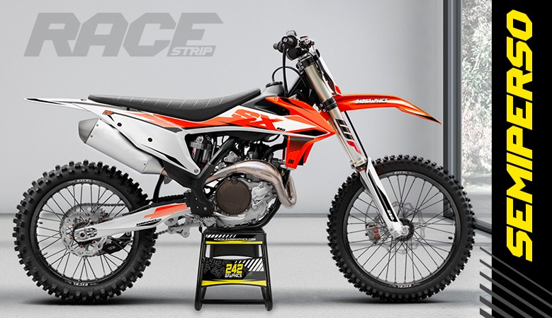 Kit déco perso ktm sx sxf race strip by 242graphics